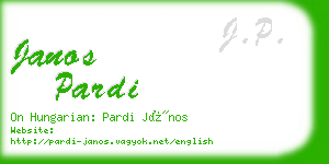 janos pardi business card